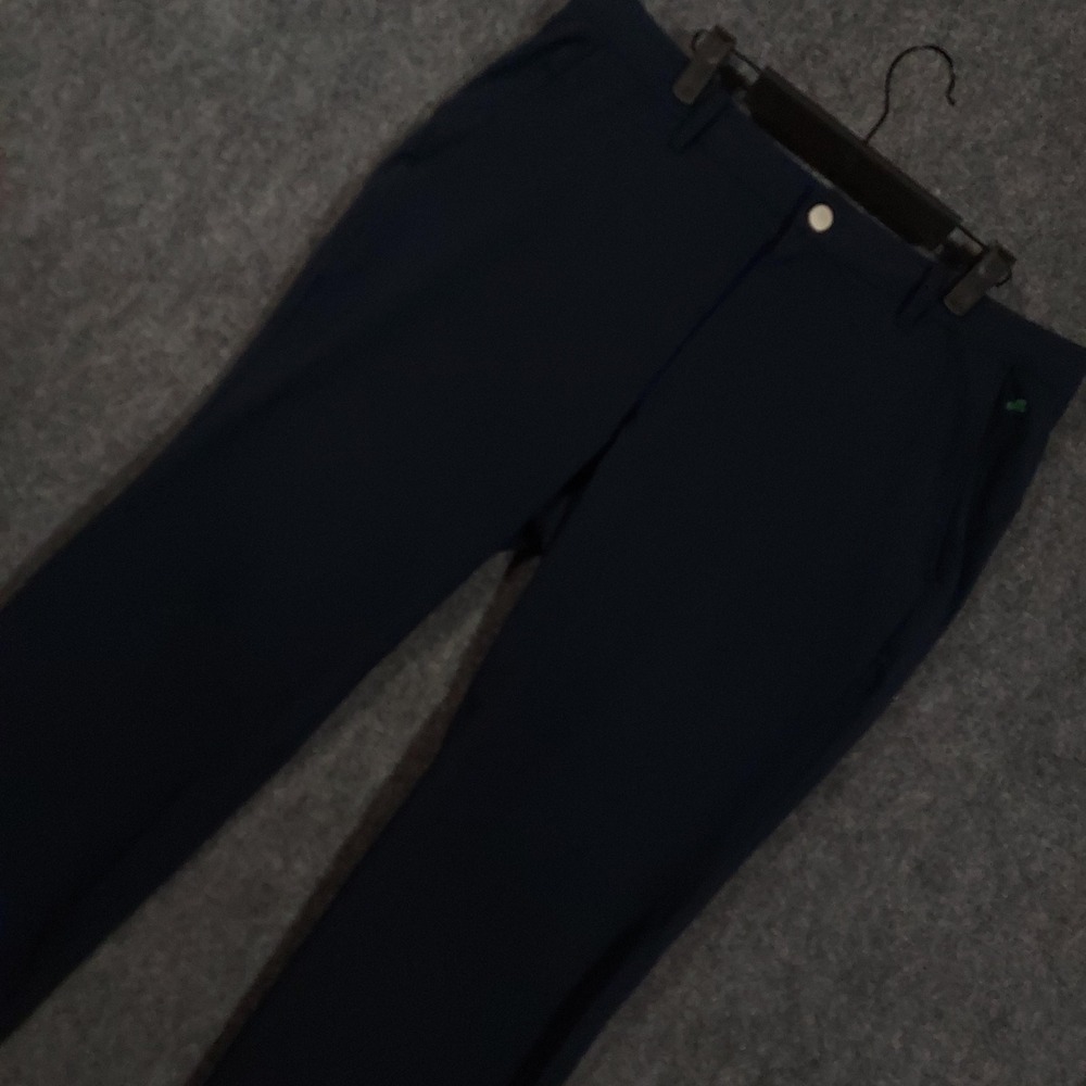 Bonobos Maide Golf Pants‎ Mens 36x32 Navy M-Flex Straight Ankle Zip Performance